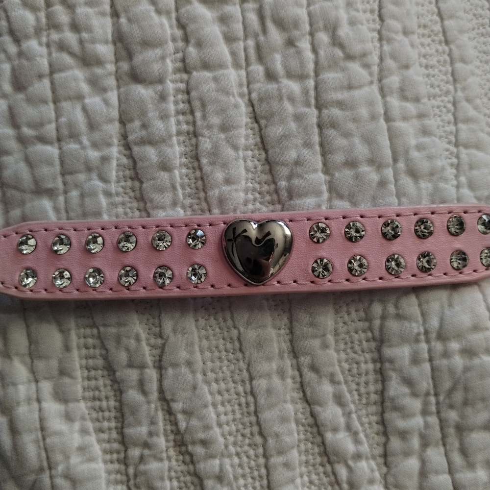 Pink Rhinestone Doggie Collar - Picture 3 of 4